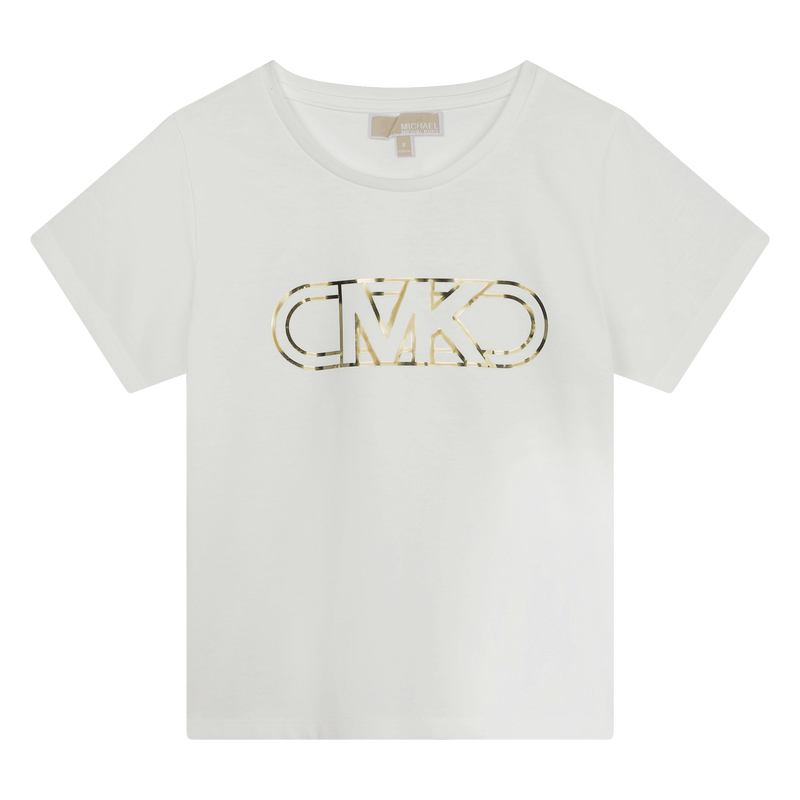 Short-Sleeved Cotton T-Shirt MICHAEL KORS 
                    GIRL