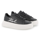 T&ecirc;nis de cano baixo com cadar&ccedil;o KARL LAGERFELD KIDS 
                    GIRL