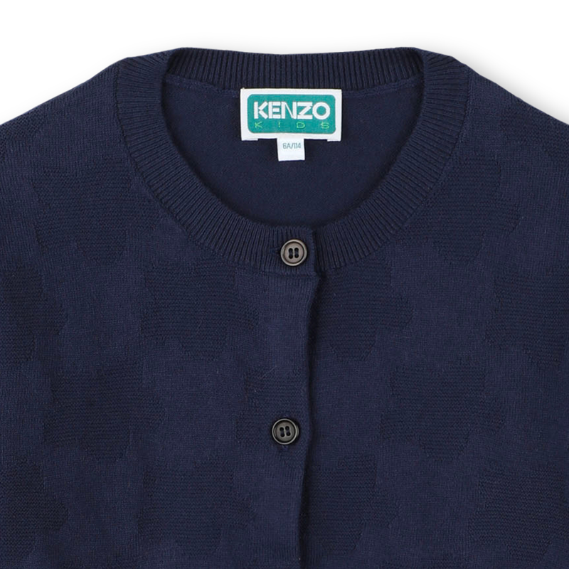Cardig&atilde; liso com bot&otilde;es KENZO KIDS 
                        MENINA