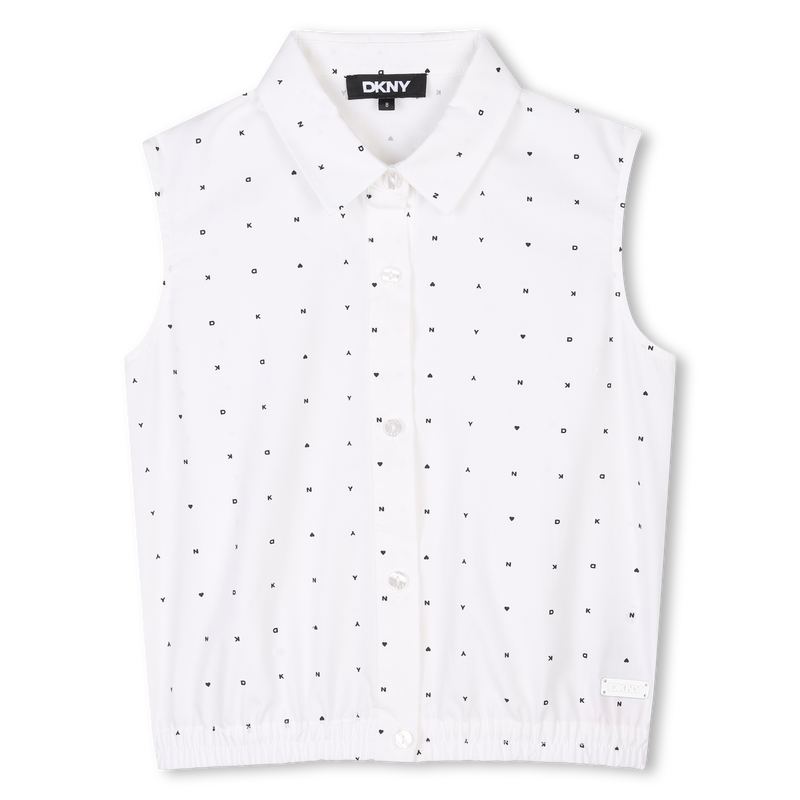 Blusa sem mangas estampada DKNY 
                        MENINA