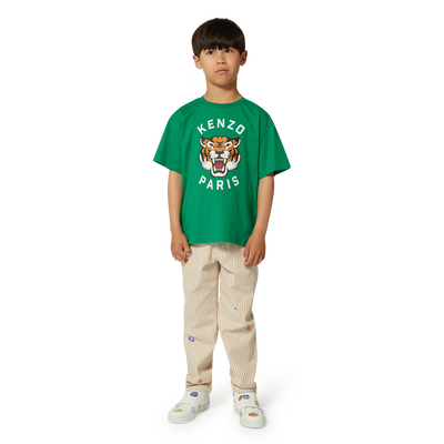 T-shirt algodão estampado KENZO KIDS BOY