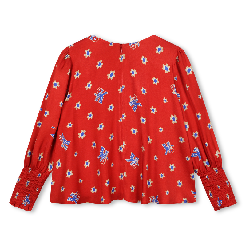 Blusa fluida estampada KENZO KIDS 
                    GIRL