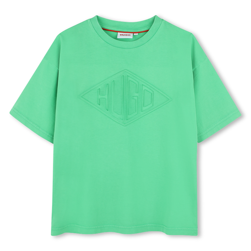 T-shirt em algod&atilde;o lavado HUGO 
                        BOY