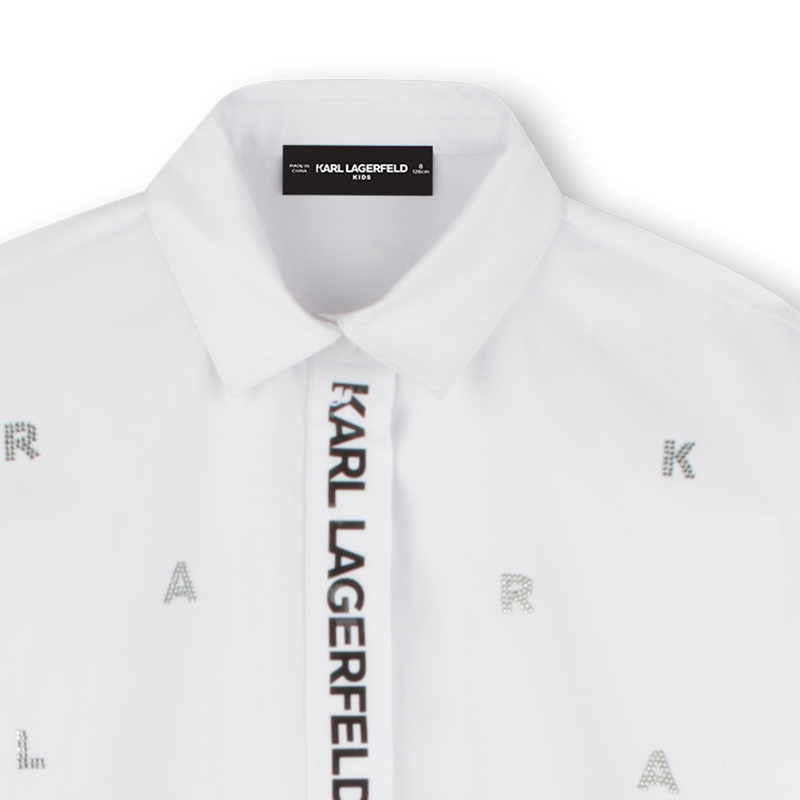 Vestido de manga comprida KARL LAGERFELD KIDS 
                        GIRL