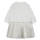 Vestido bimaterial de manga comprida MICHAEL KORS 
                    GIRL