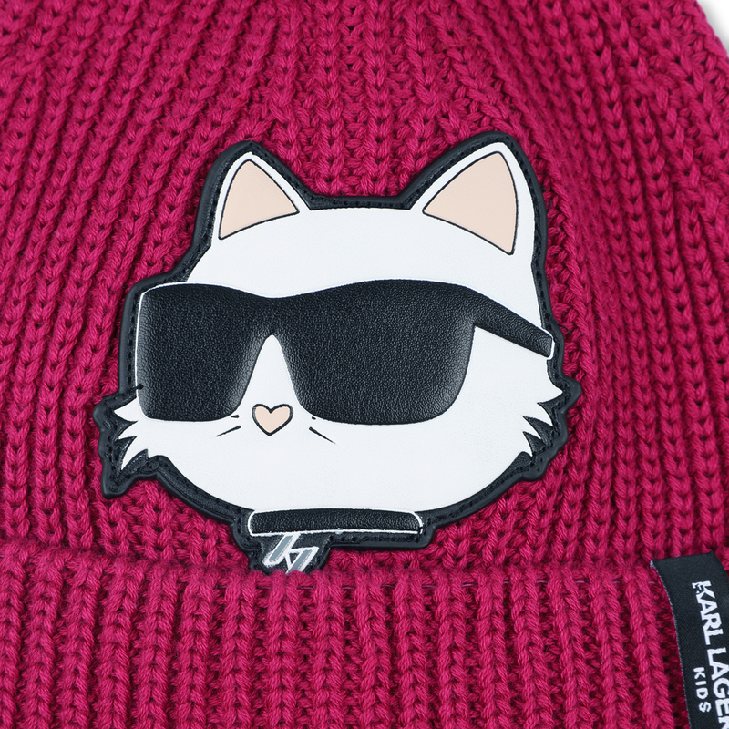 Conjunto de chap&eacute;u + aquecedor de pesco&ccedil;o KARL LAGERFELD KIDS 
                        GIRL