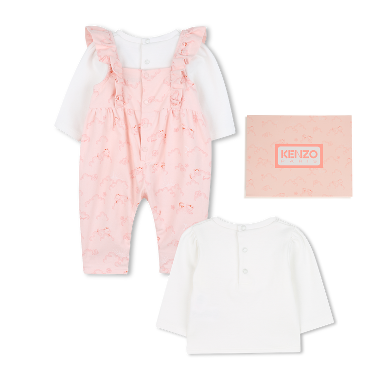 Conjunto de camiseta + macacão KENZO KIDS 
                    GIRL