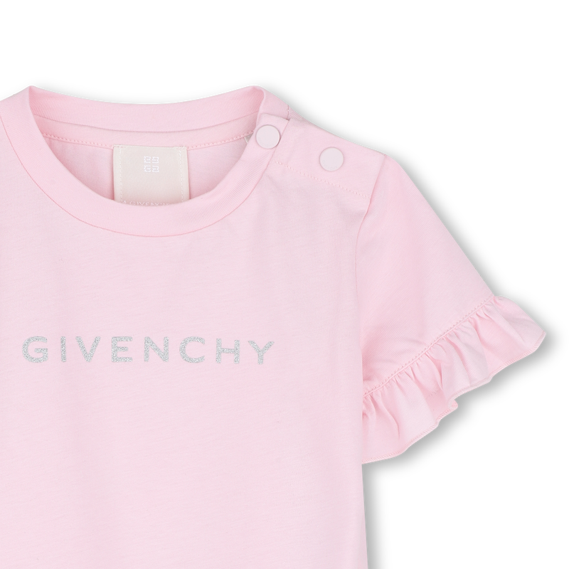 T-shirt com folhos GIVENCHY 
                        GIRL