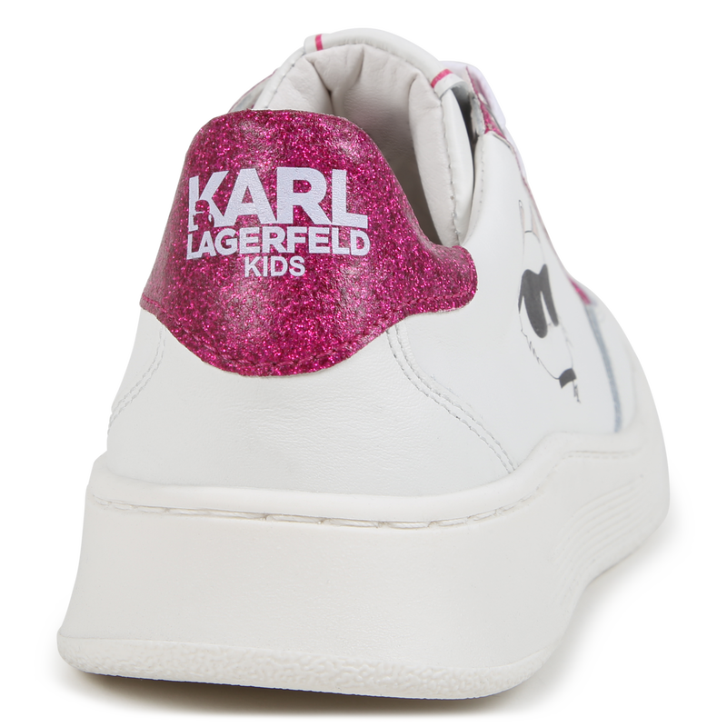 Sapatilhas em pele KARL LAGERFELD KIDS 
                        GIRL