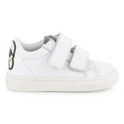 T&eacute;nis com riscas de gancho e la&ccedil;o KARL LAGERFELD KIDS 
                    BOY
