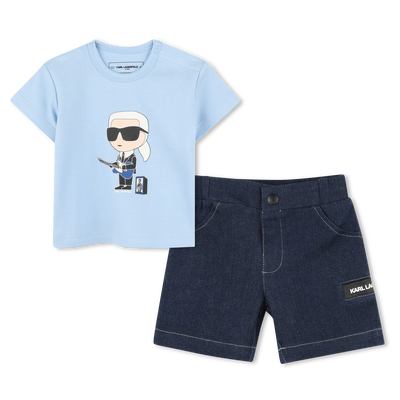 Conjunto T-shirt e bermudas KARL LAGERFELD KIDS BOY