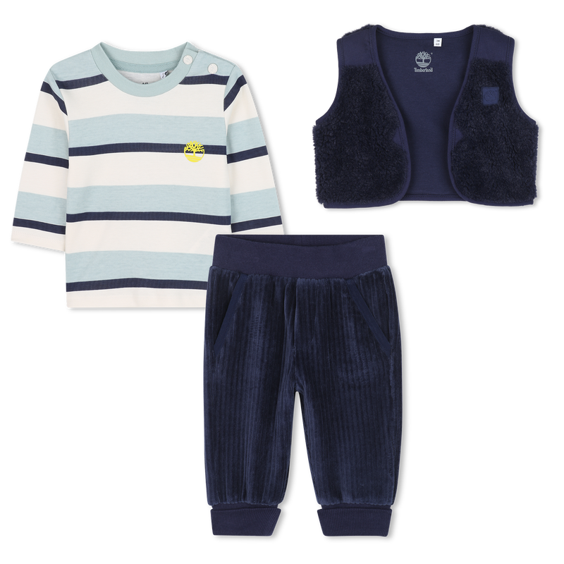 Conjunto de três peças com padrão de zebra TIMBERLAND 
                    BOY