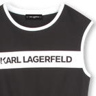 Vestido sem mangas com bolsos KARL LAGERFELD KIDS 
                    GIRL