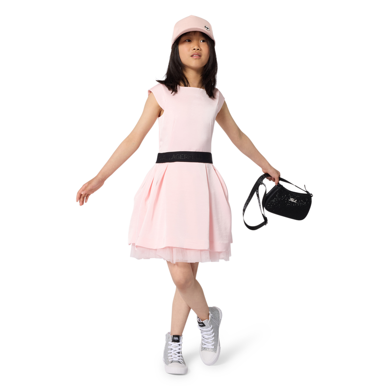 VESTIDO DE CETIM KARL LAGERFELD KIDS 
                        GIRL