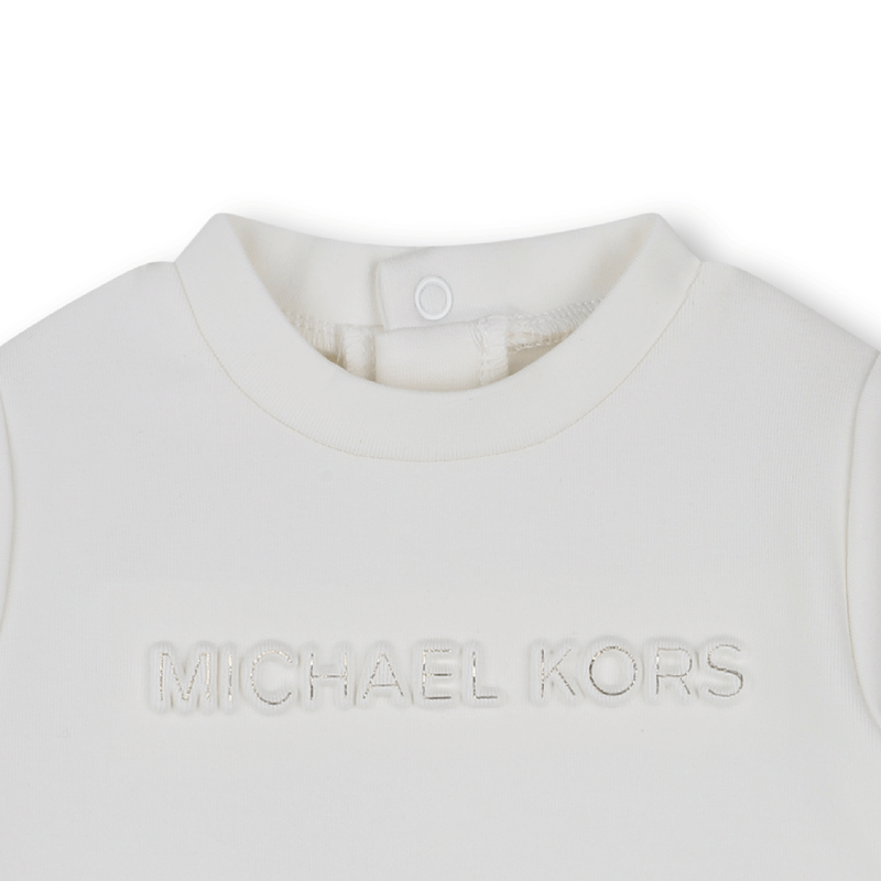 Vestido bimaterial de manga comprida MICHAEL KORS 
                    GIRL
