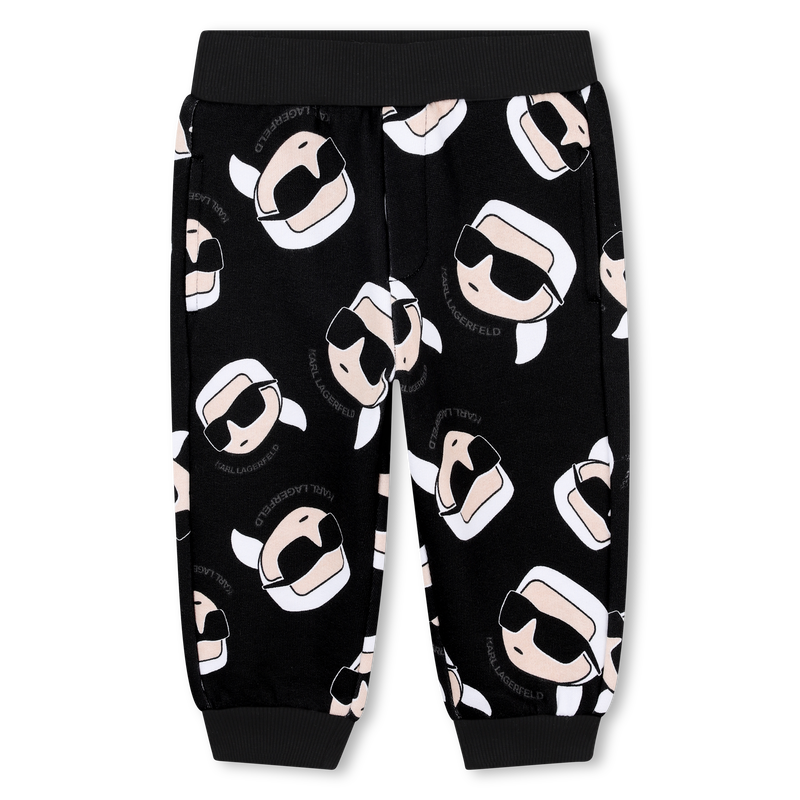 Calças de lã escovada KARL LAGERFELD KIDS 
                    BOY