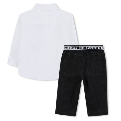 Conjunto de camisa e cal&ccedil;a KARL LAGERFELD KIDS BOY