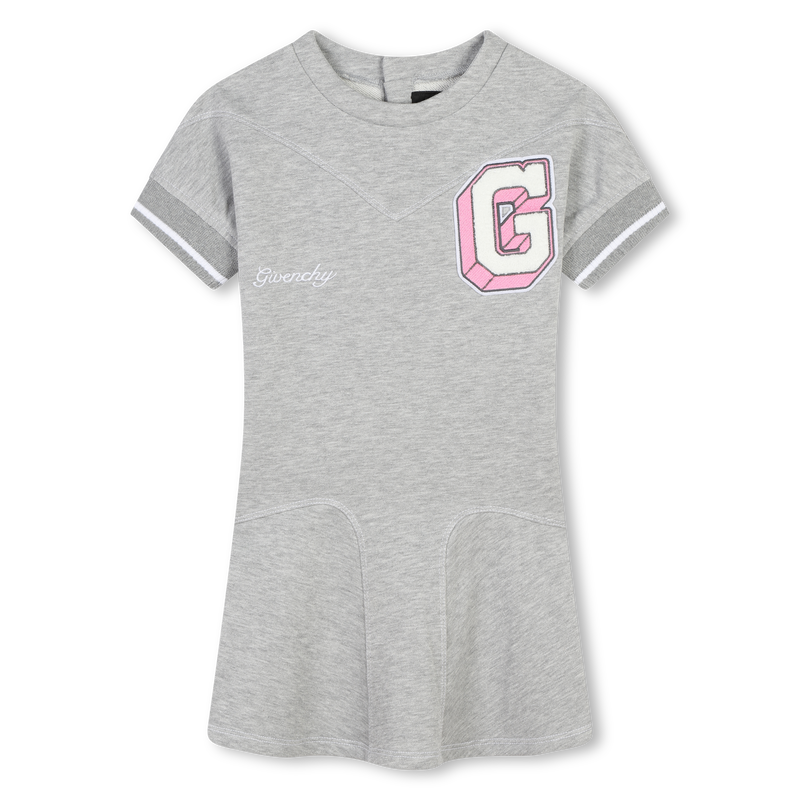 Vestido evasê com emblemas GIVENCHY 
                    GIRL