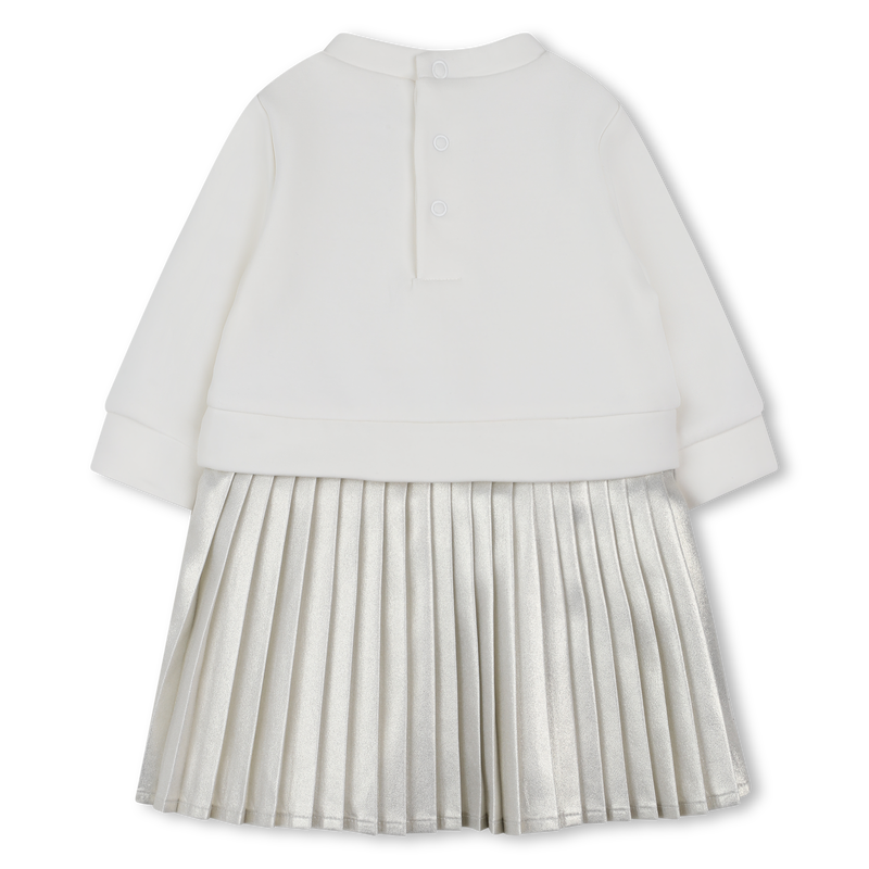 Vestido bimaterial de manga comprida MICHAEL KORS 
                    GIRL