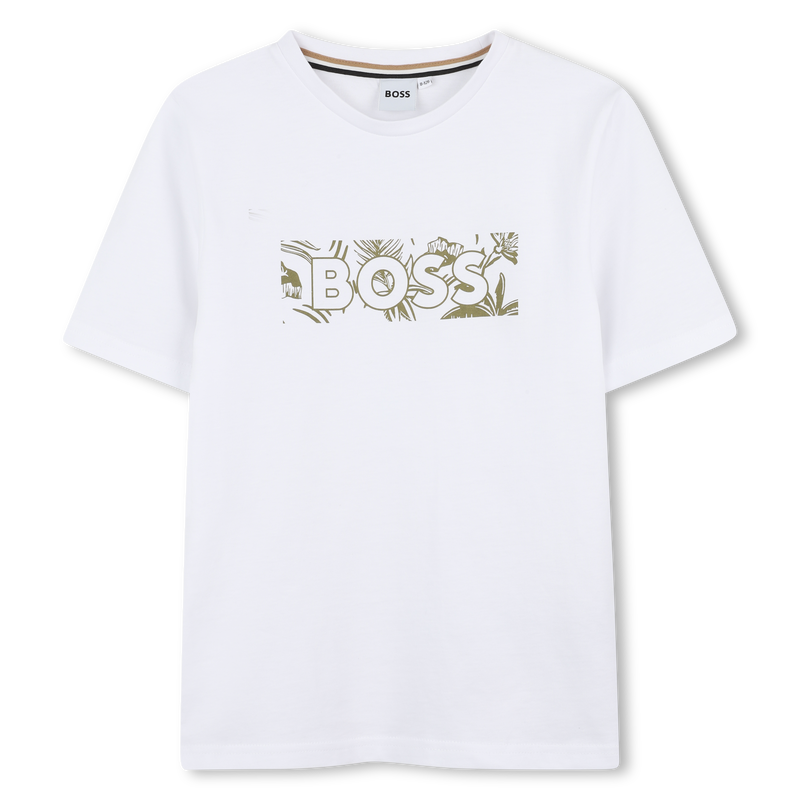 T-shirt manga curta em algod&atilde;o BOSS 
                        BOY