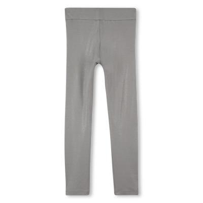 Leggings de jersey com lantejoulas prateadas DKNY GIRL