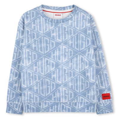 Sweatshirt em molet&atilde;o HUGO BOY