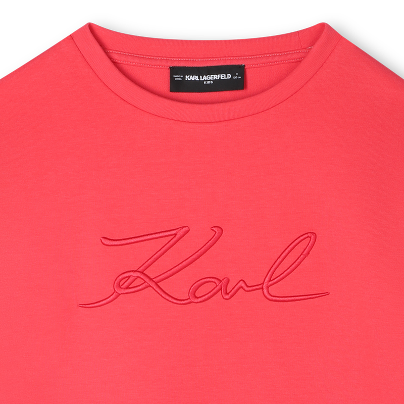 Vestido de manga comprida KARL LAGERFELD KIDS 
                    GIRL