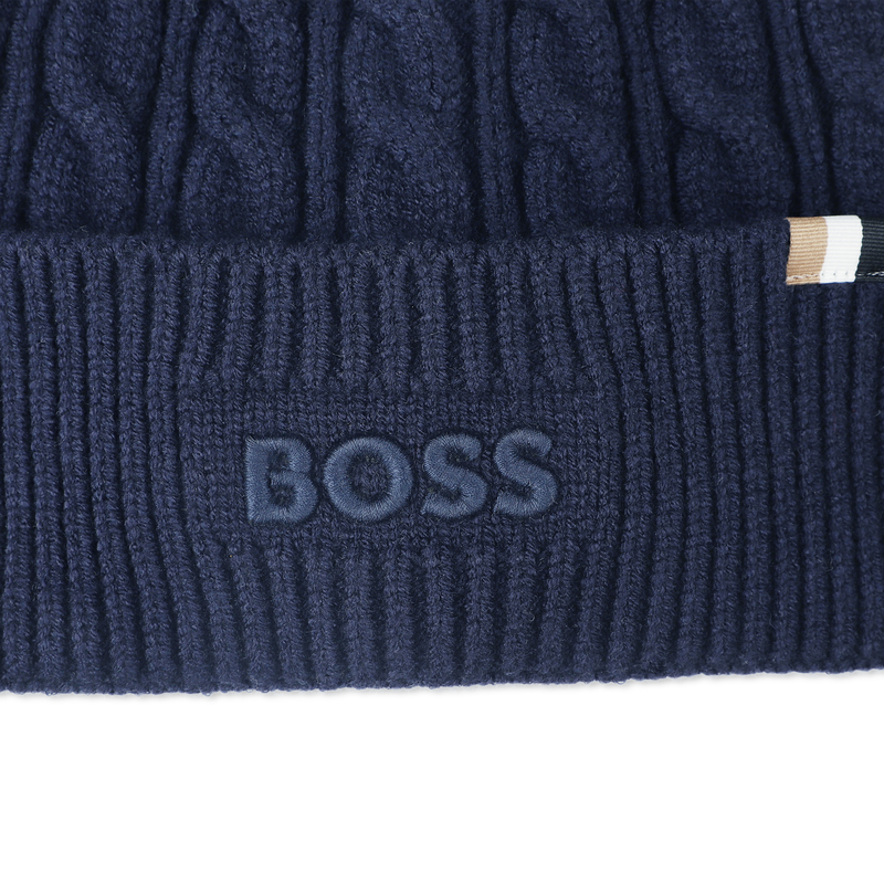 Gorro de malha tran&ccedil;ada BOSS 
                        BOY