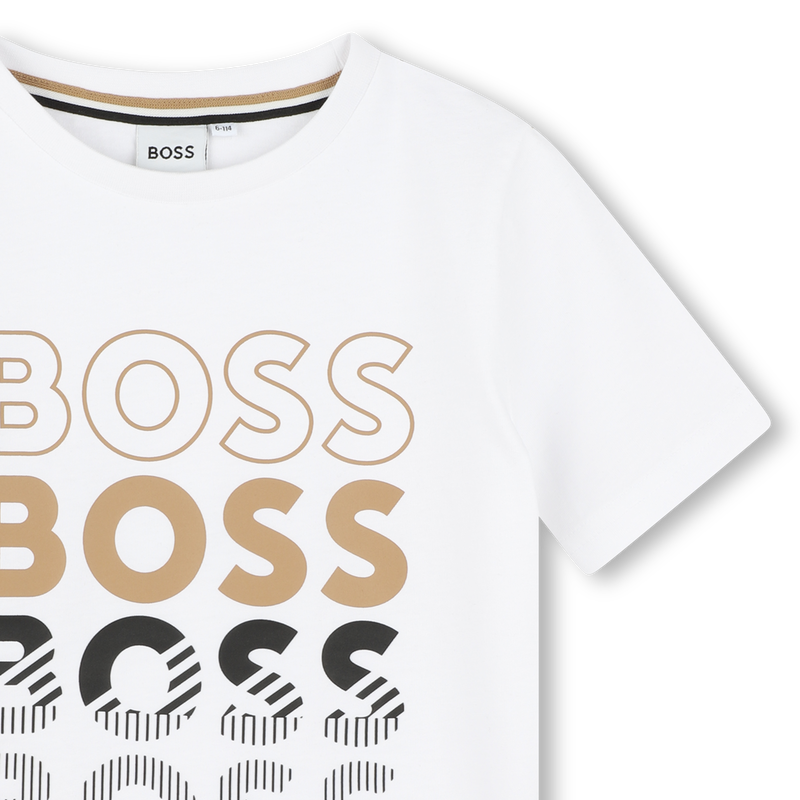 T-shirt gola redonda algodão BOSS 
                    BOY