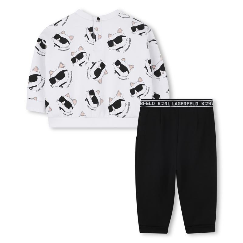 Conjunto de moletom e calça KARL LAGERFELD KIDS 
                    GIRL