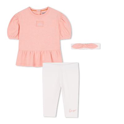 Vestido + leggings + conjunto de tiara KENZO KIDS GIRL
