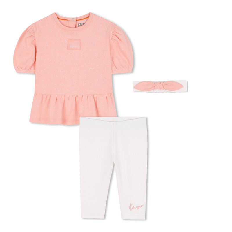 Vestido + leggings + conjunto de tiara KENZO KIDS 
                    GIRL