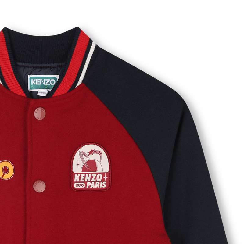 Jaqueta bomber com fecho de press&atilde;o KENZO KIDS 
                        UNISEX