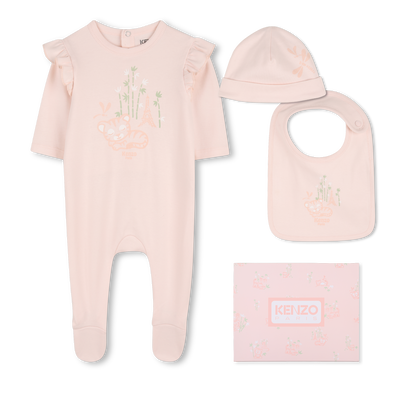 CONJUNTO DE PIJAMA, CHAP&Eacute;U E PEITORAL KENZO KIDS GIRL