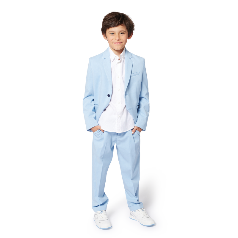 Camisa de algod&atilde;o lisa BOSS 
                        BOY