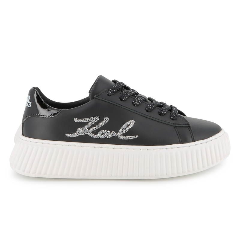 Tênis de cano baixo com cadarço KARL LAGERFELD KIDS 
                    GIRL