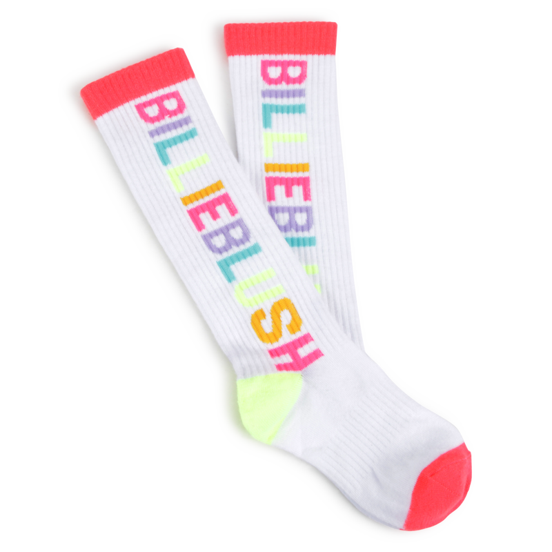 Meias altas com logótipo BILLIEBLUSH 
                    GIRL