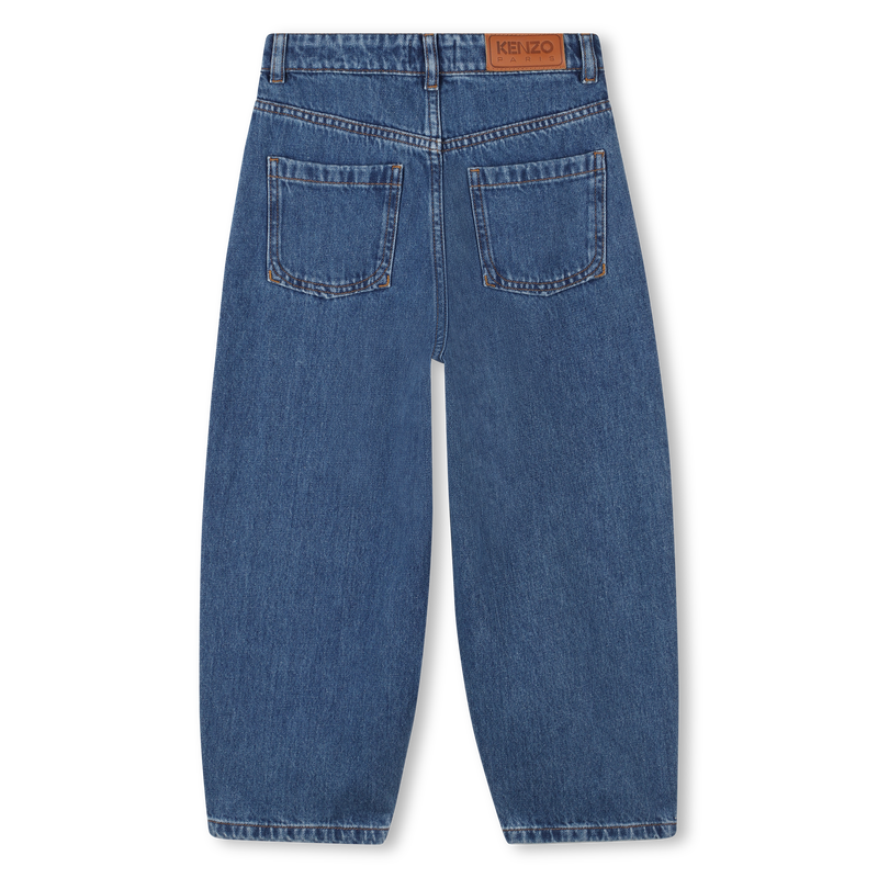 Calças jeans assimétricas KENZO KIDS 
                    GIRL
