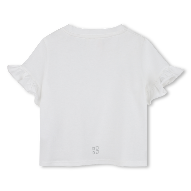 T-shirt com folhos GIVENCHY 
                        GIRL