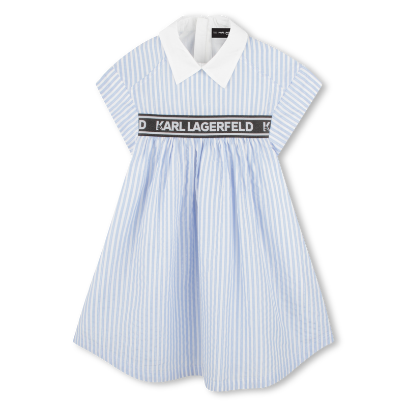 Metallic-striped shirt dress KARL LAGERFELD KIDS 
                    GIRL