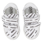 Sapatilhas de pele com velcro KARL LAGERFELD KIDS 
                    UNISEX