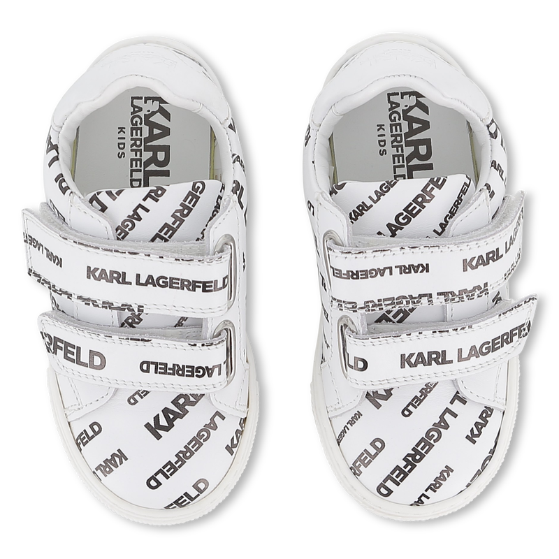Sapatilhas de pele com velcro KARL LAGERFELD KIDS 
                        UNISEX