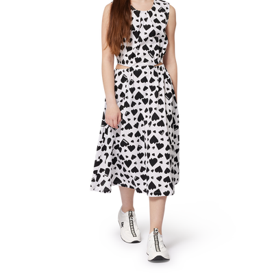 Vestido estampado em algod&atilde;o DKNY GIRL