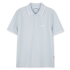Camisa p&oacute;lo de manga curta, AZUL CE&Uacute;, hi-res