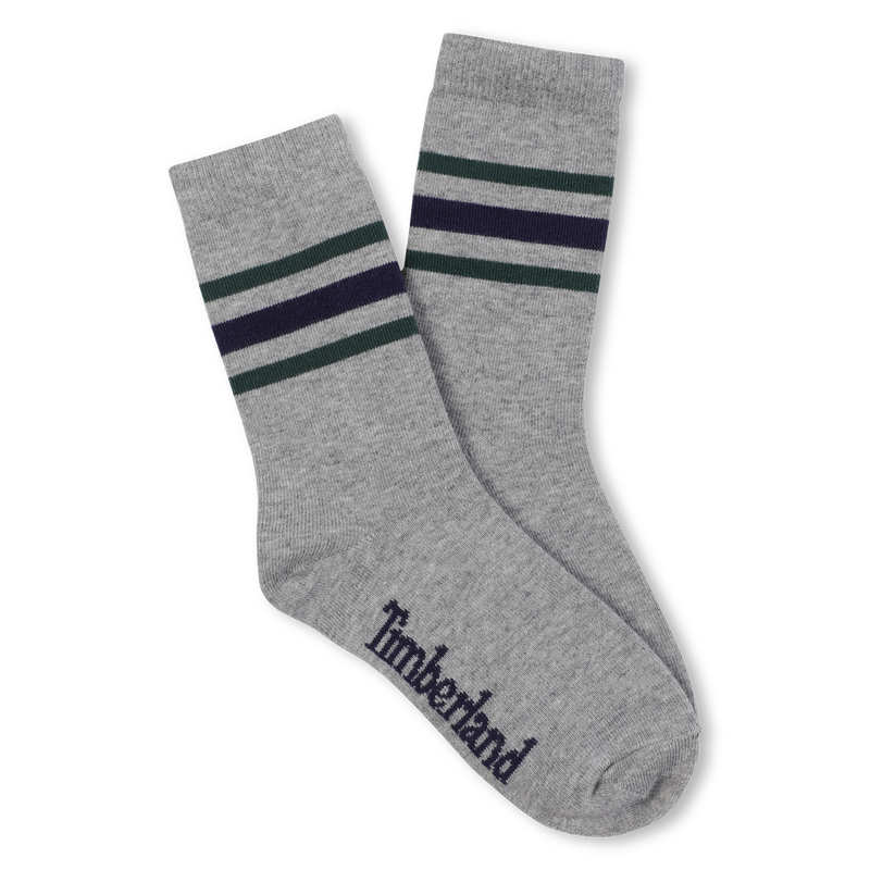 Pacote de trio de meias jacquard TIMBERLAND 
                        BOY