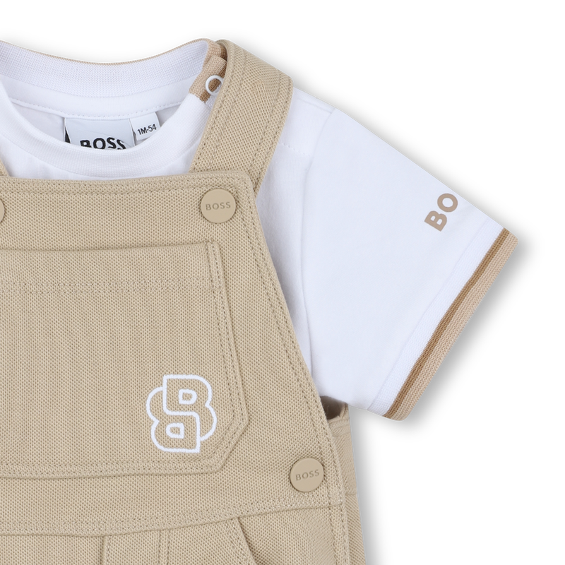 Conjunto de t-shirt e macac&atilde;o BOSS 
                        BOY
