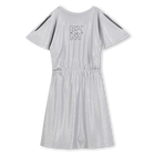 Vestido de jersey prateado com lantejoulas DKNY 
                    GIRL
