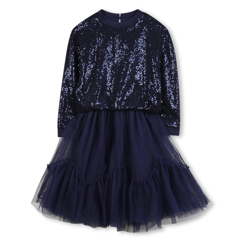 Vestido bimaterial BILLIEBLUSH 
                    GIRL