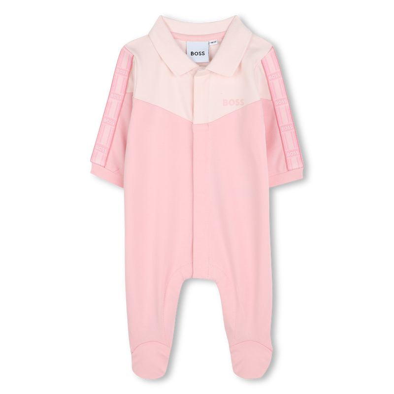 Pijama de recortes e gola polo BOSS 
                        GIRL