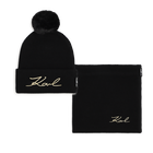 Conjunto de touca e bufanda KARL LAGERFELD KIDS 
                    MENINA